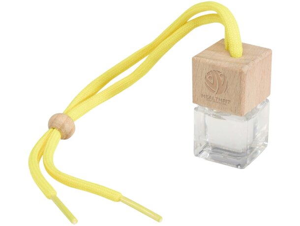 Ambientador de coche Ono en vidrio borosilicato y madera de haya Amarillo detalle 10