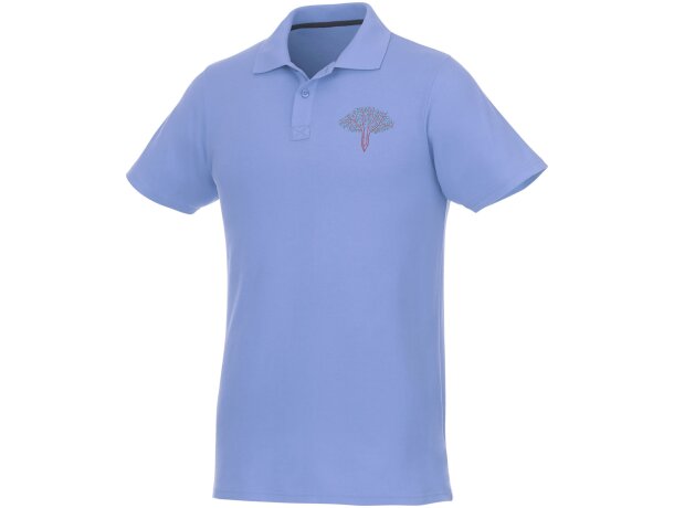 Polo de manga corta para hombre Helios Azul claro detalle 18