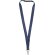 Lanyard de bambú con clip de seguridad Julian Azul marino