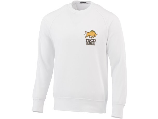 Sudadera de cuello redondo unisex Kruger Blanco detalle 1