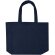 Bolsa tote de rizo reciclado GRS Siam con asa desplegable Azul marino detalle 2