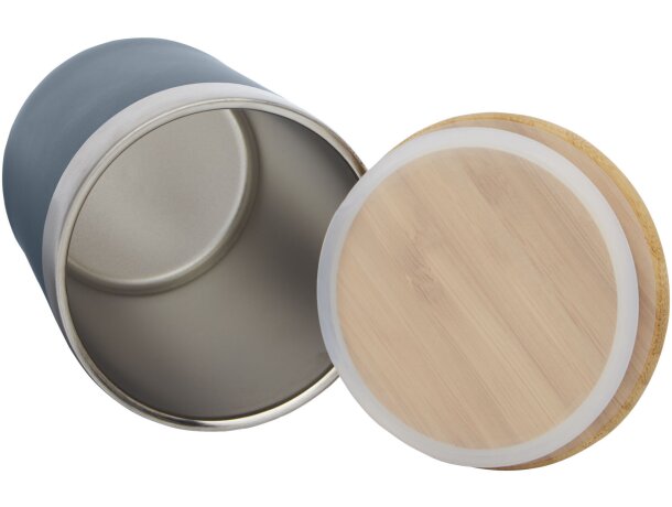 Vaso isotérmico Lagan con tapa bambú y aislamiento al vacío Azul hielo detalle 15