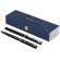 Set bolígrafo y rollerball metal tinta azul