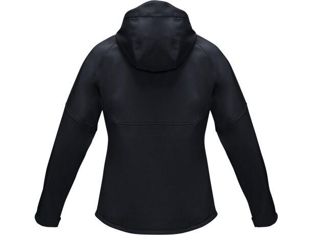 Chaqueta softshell reciclada Coltan para mujer con GRS Negro intenso detalle 15