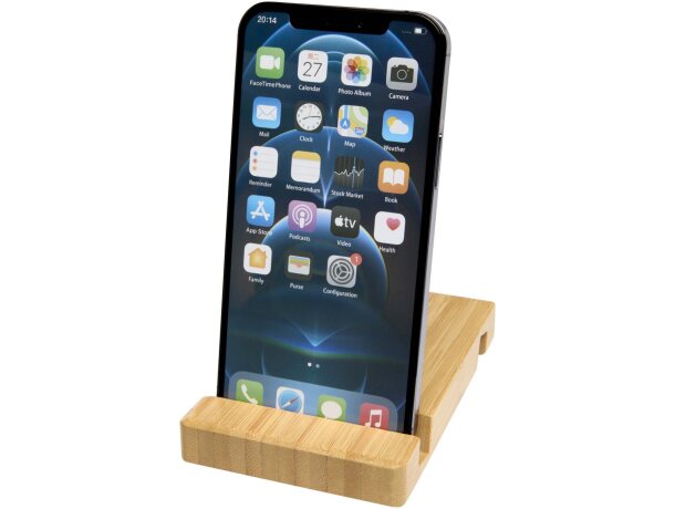 Soporte de bambú ajustable Bubup para tableta y teléfono Madera detalle 5