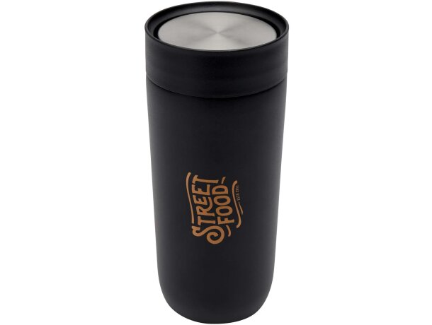 Vaso térmico Camden 350 ml acero inoxidable reciclado Negro intenso detalle 1