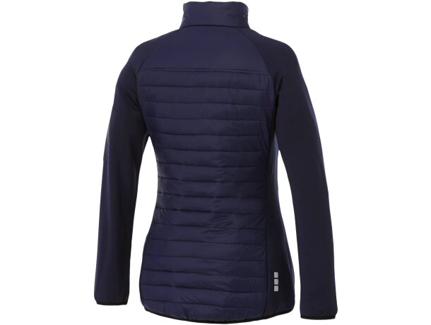 Chaqueta aislante híbrida mujer Banff con tejido repelente Azul marino detalle 8