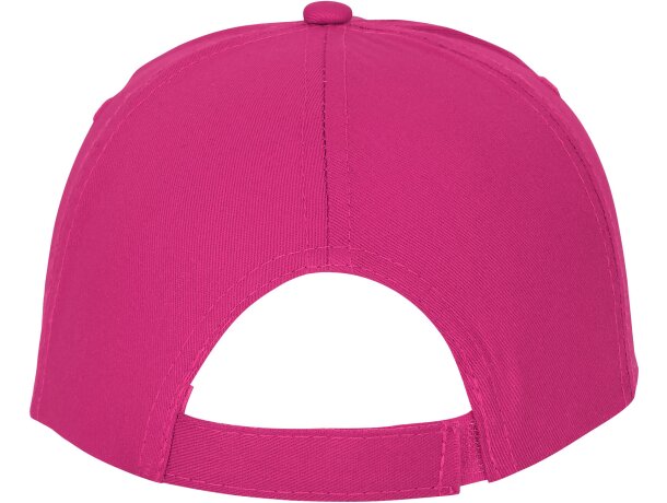 Gorra promocional de 5 paneles con impresión personalizada Magenta detalle 16