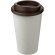 Vaso de plástico con tapa de rosca polipropileno reciclado 350ml Blanco/marrón