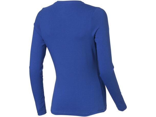 Camiseta de manga larga de mujer ponoka de Elevate 200 gr Azul detalle 5