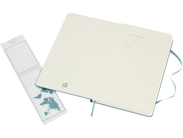 Libreta tapa dura rayada Classic Moleskine con cierre elástico Azul arrecife detalle 28