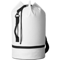 Petate con compartimento inferior con cremallera personalizado blanco