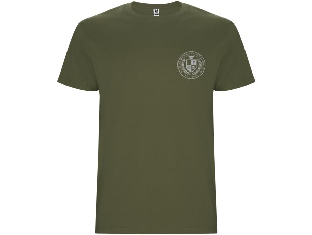 Camiseta manga corta hombre Stafford Roly algodón 190 g/m² Verde militar detalle 41