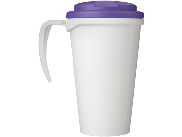 Brite-Americano® Grande taza 350 ml mug con tapa antigoteo Blanco/morado detalle 15