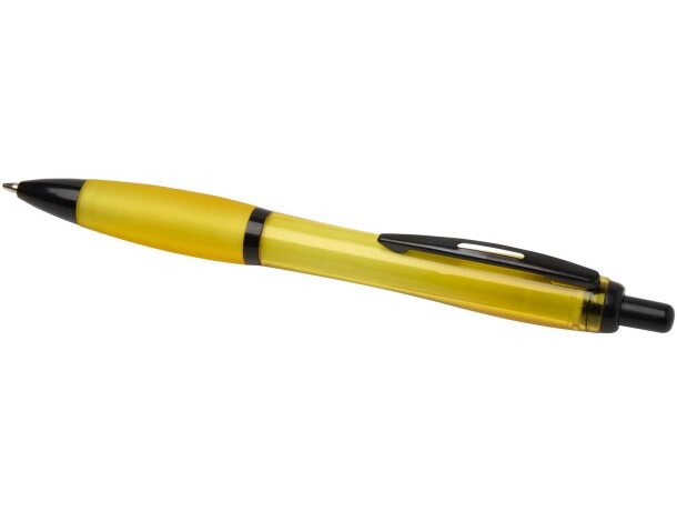Bolígrafo Nash de plástico reciclado certificado RCS Amarillo detalle 18