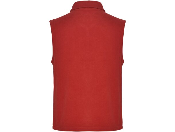 Chaleco forro polar unisex Bellagio Roly con cremallera y bolsillos Rojo detalle 20