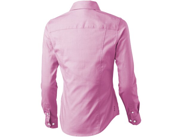 Camisa Oxford manga larga mujer Vaillant algodón 142 g/m² Magenta detalle 7