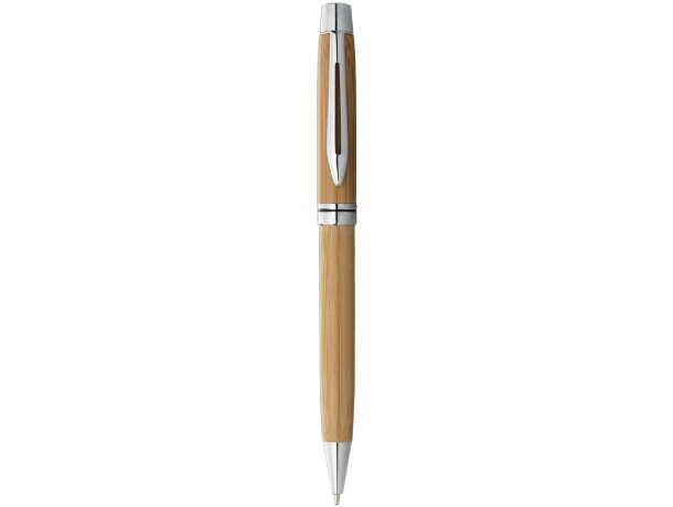 Bolígrafo de bambú con clip barata