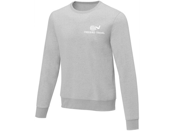 Jersey de cuello redondo para hombre Zenon afelpado Gris mezcla detalle 26