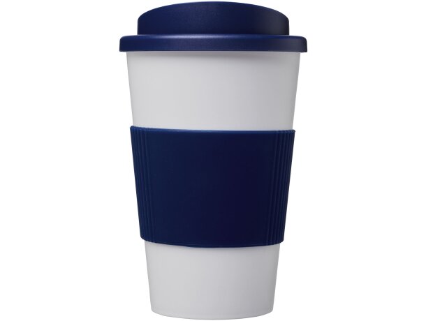 Vaso térmico 350ml con agarradera Americano Blanco/azul detalle 34