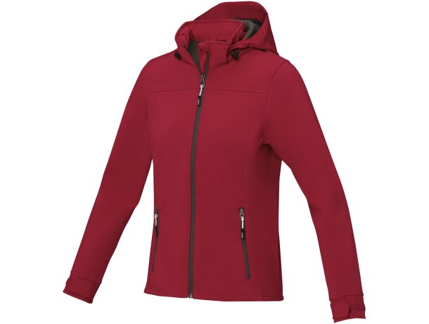 Chaqueta softshell mujer Langley corte entallado impermeable Negro intenso detalle 35