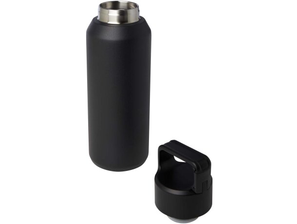 Botella Astra 600ml acero reciclado con aislamiento de cobre Negro intenso detalle 10