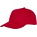 Gorra dividida en 6 paneles. Ideal para merchandising Rojo