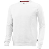 Sudadera con cuello redondo y ribete de color personalizada blanca Sudadera con cuello redondo y ribete de color personalizada blanca