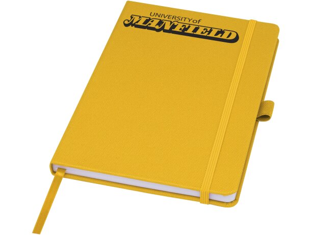 Libretas ecológicas tamaño A5 con tapa de RPET y 80 hojas recicladas Honua Naranja detalle 11