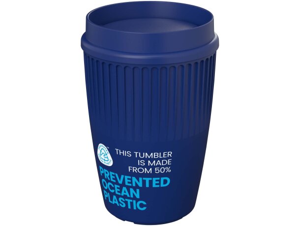 Vaso Cirrus POP 350ml con tapa de 360° y plástico reciclado Azul detalle 15