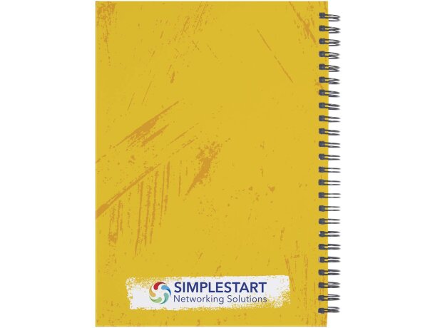 Diario A5 tapa dura Desk-Mate con papel certificado FSC Blanco/negro intenso detalle 5