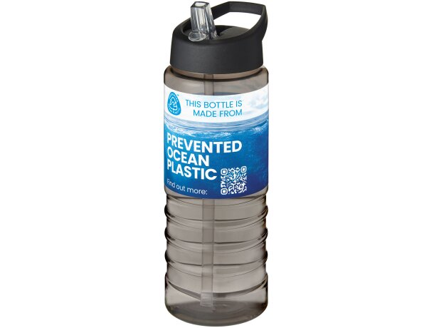 Bidón deportivo H2O Active Eco Treble 750 ml con plástico reciclado Carbón/negro intenso detalle 1