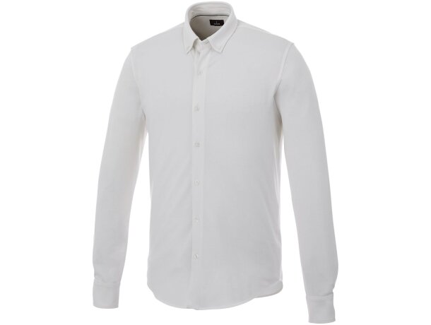 Camisa corporativa elastano 200 g/m2 Elevate Life Bigelow Negro intenso detalle 25