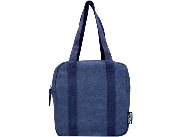 Bolsa nevera 5L Recanvas de algodón y poliéster reciclado GRS Azul marino detalle 6