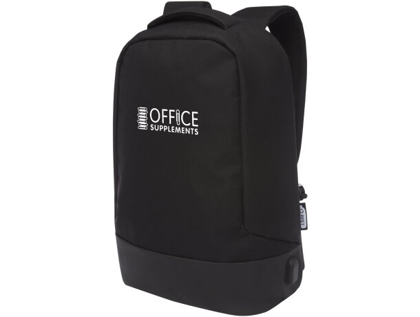 Mochila para ordenador de 15 con puerto usb poliéster reciclado grs Negro intenso detalle 7