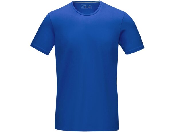 Camiseta manga corta orgánica hombre Balfour algodón certificado Azul detalle 19
