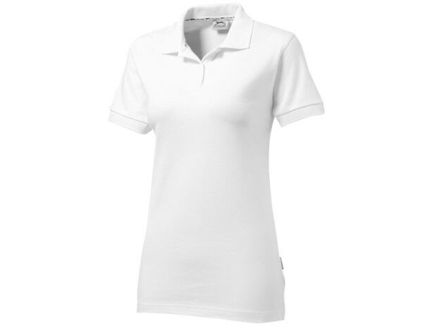 polo blanco mujer manga corta