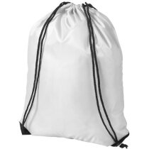 Mochila saco con cuerdas de poliéster 210d blanca Mochila saco con cuerdas de poliéster 210d blanca