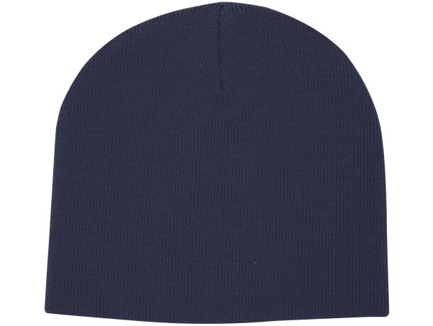 Gorro Izu de acrílico con punto de costilla 1x1 Azul marino detalle 6
