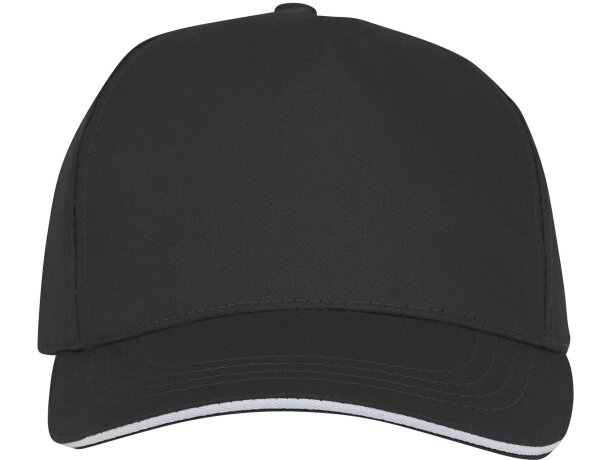 Gorra de 5 paneles con ribete. Personalizadas para tu estilo único Negro intenso detalle 30