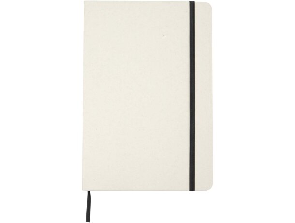 Libreta reciclada A5 con páginas rayadas Bass Negro intenso detalle 2