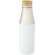 Botella de acero inoxidable con aislamiento al vacío de cobre de 540 ml con tapa de bambú Hulan Blanco detalle 8