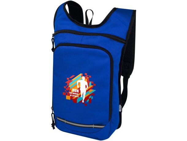 Mochila exterior GRS RPET Trails 6,5L certificada sostenible Azul real detalle 22