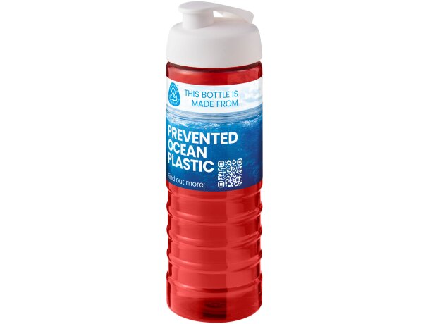 Bidón deportivo H2O Active Eco Treble con plástico reciclado Rojo/blanco detalle 28