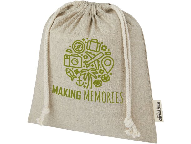 Bolsa de regalo Pheebs algodón reciclado con cierre detalle 1