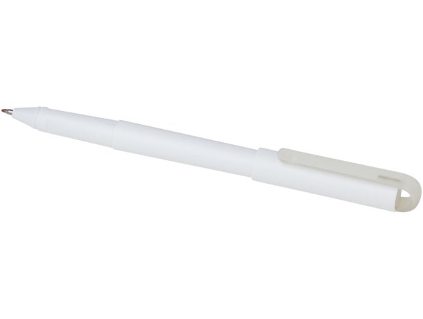 Rollerball de gel PET reciclado Mauna con tinta de base agua Blanco detalle 6