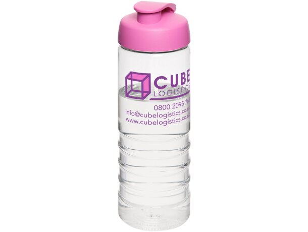 H2O Active® Treble Bidón deportivo con tapa Flip de 750 ml Transparente/rosa detalle 21