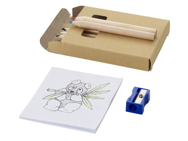 Caja para colorear de 8 piezas personalizada marrón Caja para colorear de 8 piezas personalizada marrón