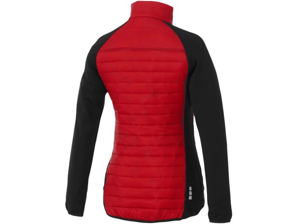 Chaqueta aislante híbrida mujer Banff con tejido repelente Rojo detalle 2