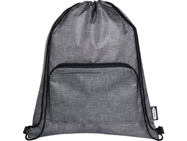 Bolsa con cordón plegable reciclada de 7L Ash Gris mezcla/negro intenso detalle 2
